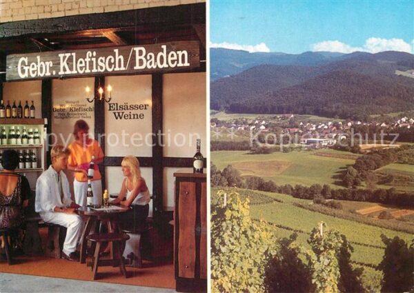 Markgraeflerland Weinschänke Gebr Klefisch Baden Panoram