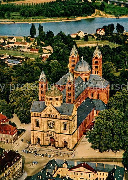 Speyer Rhein Fliegeraufnahme mit Dom und Rhein