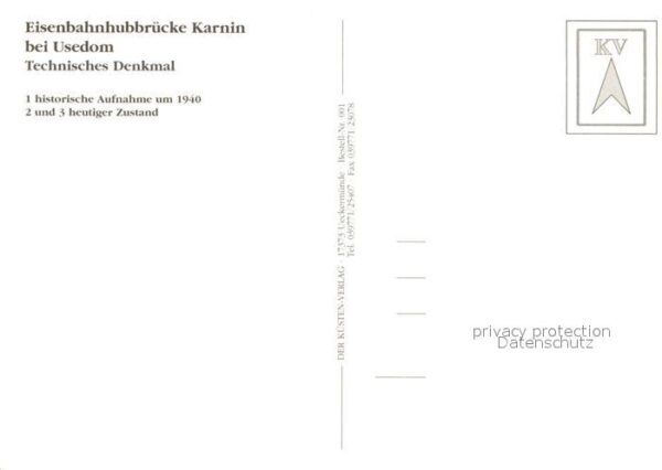 Usedom Eisenbahnbrücke Karnin hist Aufnahme 19 – Bild 2