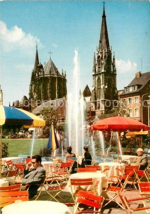 Bad Aachen Elisengarten mit Domblick
