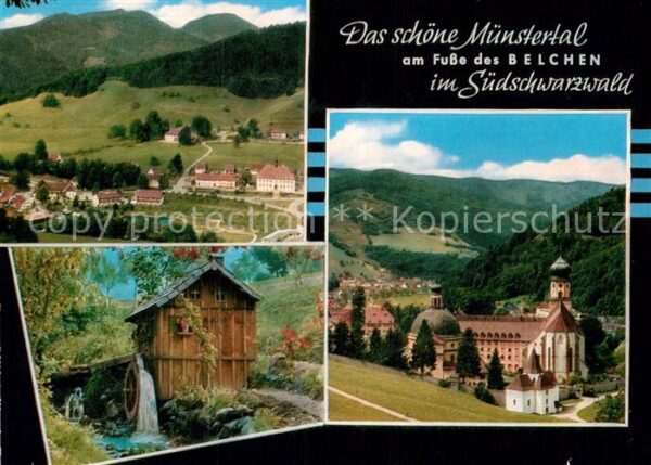 Muenstertal Schwarzwald Teilansicht Mühle Kirche