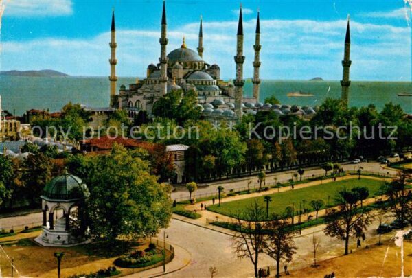Istanbul Constantinopel Blaue Moschee mit Kaiser Wilhelm II Den