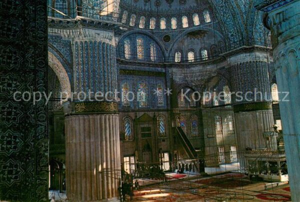 Istanbul Constantinopel Blaue Moschee Inneres