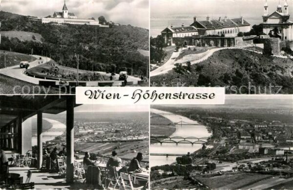 Wien Höhenstrasse Fliegeraufnahme Donauparti
