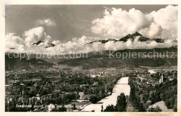 Innsbruck Fliegeraufnahme mit Serles