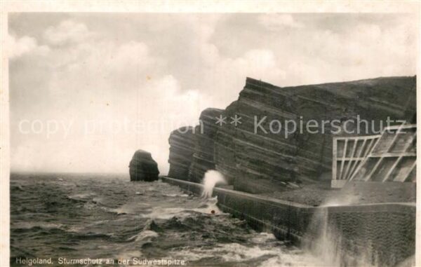 Helgoland Sturmschutz an Südwestpitze