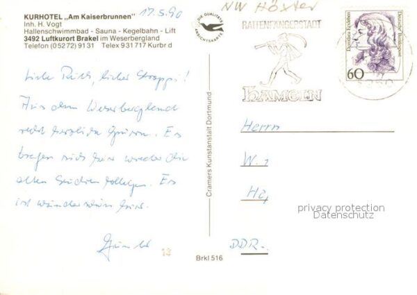 Brakel Westfalen Hinnenburg Kurpark Kurhotel Erlenhof Ma – Bild 2