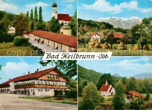 Bad Heilbrunn Wandelhalle Blick vom Haus-Enzian Haus-