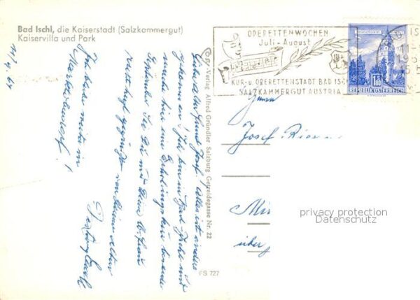Bad Ischl Salzkammergut Kaiservilla Park – Bild 2