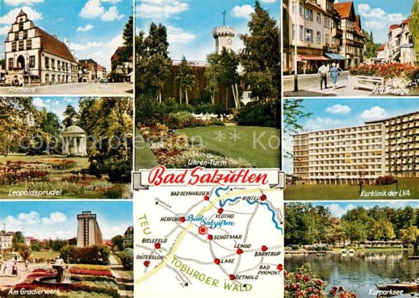 Bad Salzuflen Uhren-Turm Leopoldsprudel Rathaus Gradi