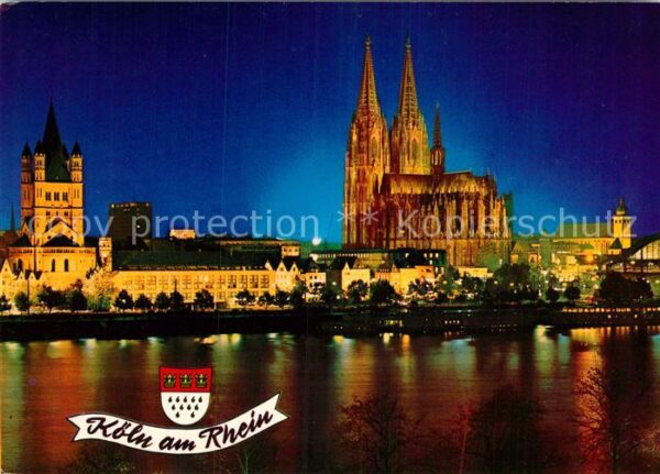 Koeln Rhein Rheinufer Dom Gr. St. Martin Kirche