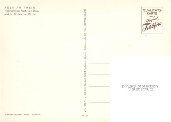 Koeln Rhein Rheinufer Dom Gr. St. Martin Kirche – Bild 2