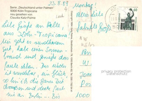 Koeln Rhein Deutschland unter Palmen Claudia Katz-P – Bild 2