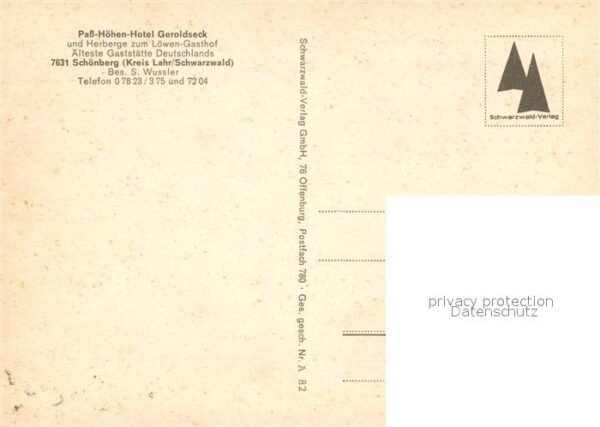 Schoenberg Gengenbach Pass-Höhen-Hotel Geroldseck – Bild 2