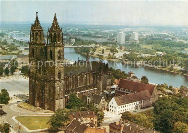 Magdeburg Fliegeraufnahme Dom