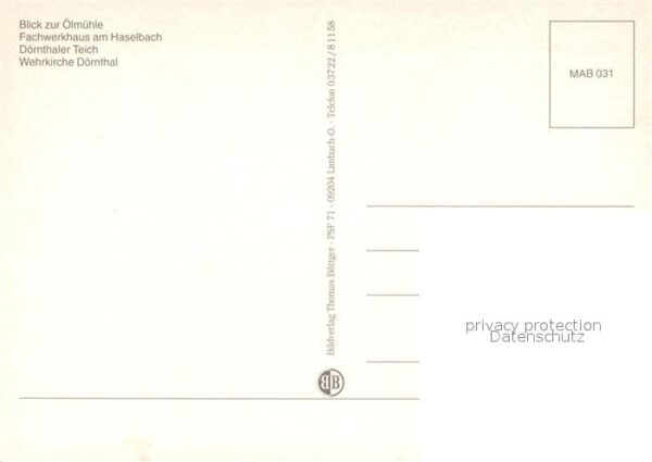 Doernthal Erzgebirge Haselbach Ölmühle Fachwerkhaus Wehrkirc – Bild 2