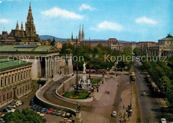 Wien Ringstrasse Parlament Rathaus Burgtheat