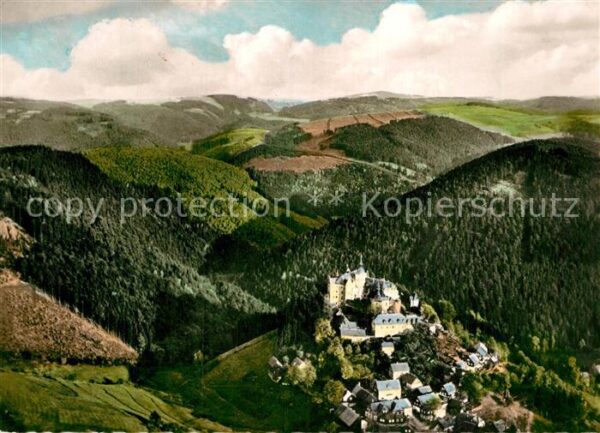 Ludwigsstadt Burg Lauenstein Fliegeraufnahme