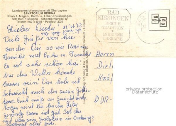 Bad Kissingen Sanatorium Regina – Bild 2
