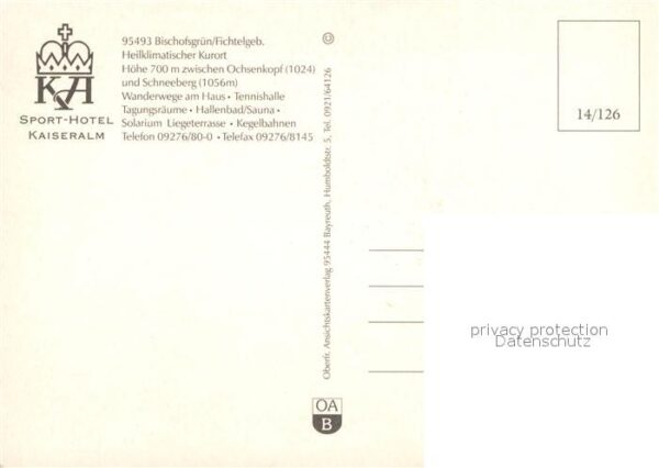 Bischofsgruen Sport Hotel Kaiseralm Panorama Hallenba – Bild 2