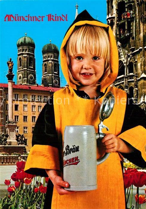 Muenchen Münchner Kindl am Marienplatz mit Marie