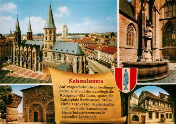 Kaiserslautern Stiftskirche Portal Brunnen Fachwerkhau