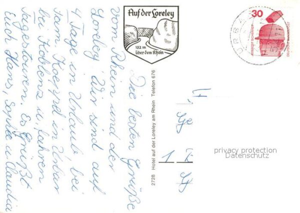 Loreley Lorelei Liedtext Loreleyfelsen mit Jungfrau – Bild 2