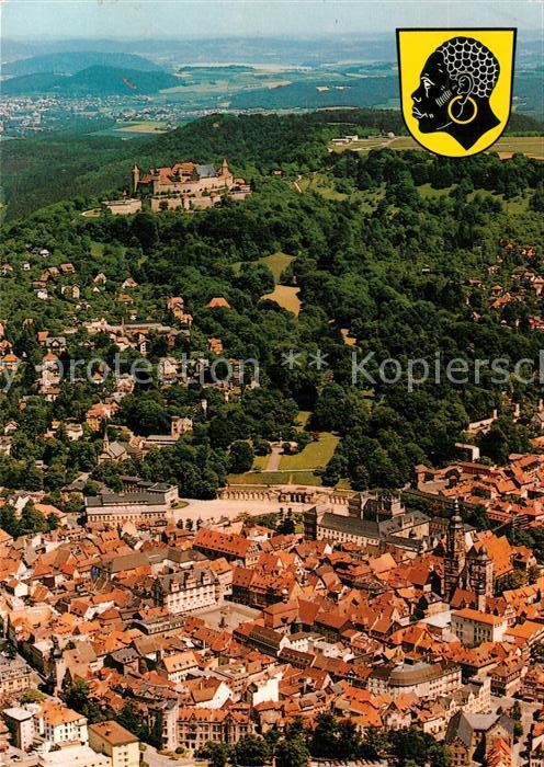 Coburg Stadtkern mit Blick zur Veste Fliegerau