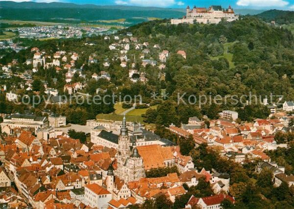 Coburg Fliegeraufnahme mit Festung Coburg