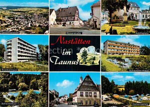 Nastaetten Taunus Fliegeraufnahme Römerstr Adolfsplatz Kr
