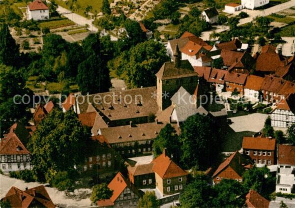 Fischbeck Weser Fliegeraufnahme mit Stiftskirche