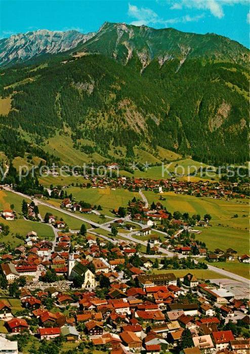 Hindelang Fliegeraufnahme mit Kühgundkopf und Ise