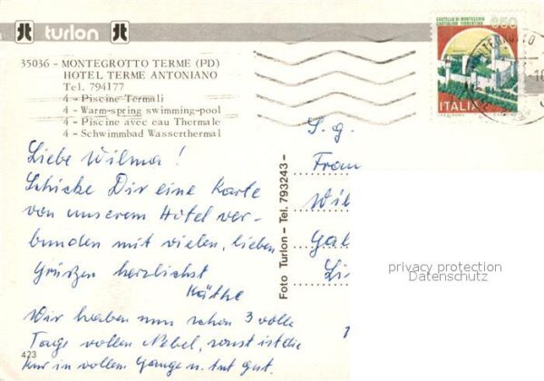 Montegrotto Terme Hotel Terme Antoniano Schwimmbad – Bild 2