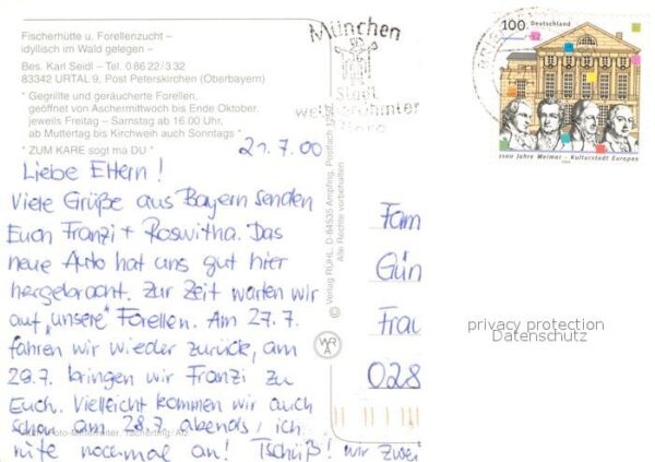 Peterskirchen Oberbayern Fischerhütte und Forellenzucht – Bild 2