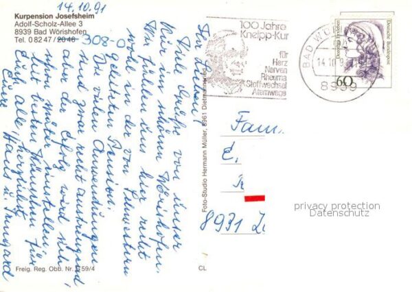 Bad Woerishofen Kurpension Josefsheim Fliegeraufnahme – Bild 2