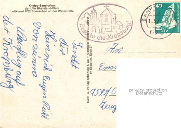Edenkoben Kneipp Sanatorium der LVA Rheinland Pfa – Bild 2