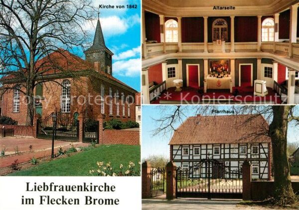 Brome Niedersachsen Liebfrauenkirche Altarseite Pfarrhaus