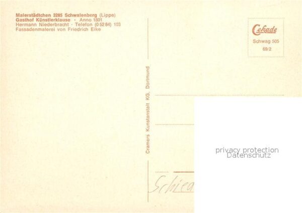 Schwalenberg Gasthof Künstlerklause Fassadenmalerei – Bild 2