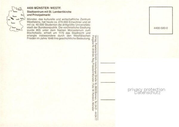 Muenster Westfalen Stadtzentrum St Lambertikirche und Prin – Bild 2