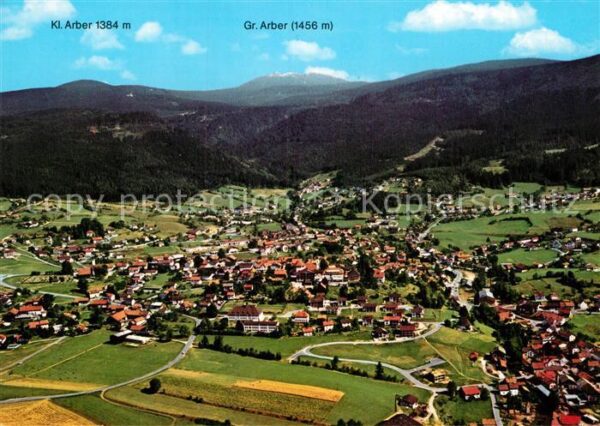 Bodenmais Fliegeraufnahme mit Kl und Gr Arber