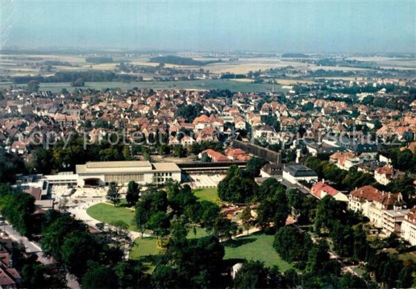 Bad Salzuflen Kurpark mit Stadtblick Fliegeraufnahme