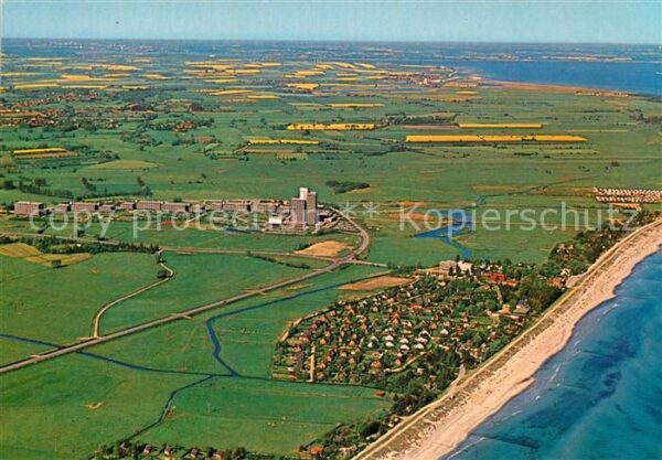 Kalifornien Ostseebad Fliegeraufnahme mit Ferienzentrum Holm
