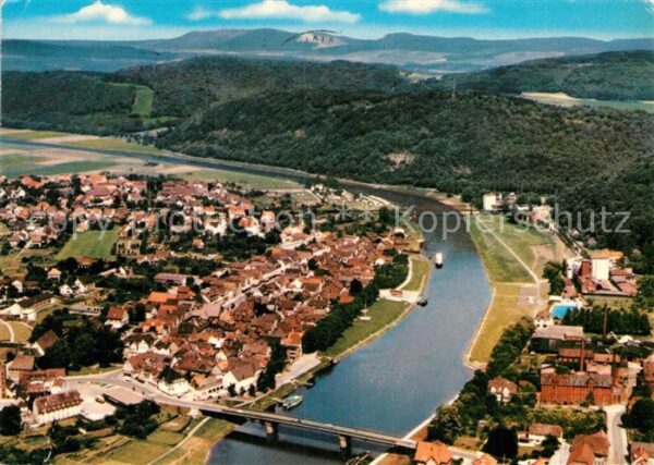 Bodenwerder Jod Solebad an der Weser Fliegeraufnahm