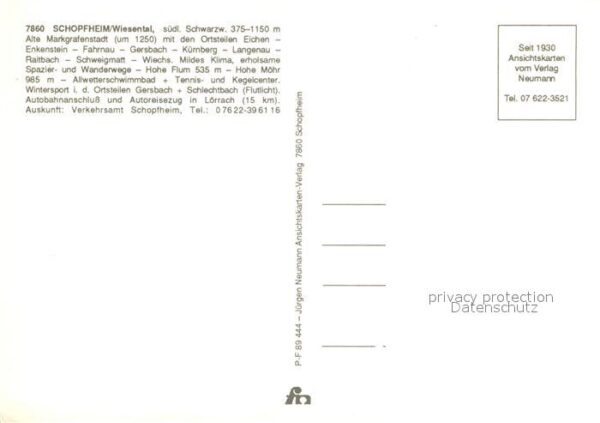 Schopfheim Marktplatz Strassenpartie Kirche – Bild 2