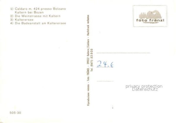 Kaltern Weinstrasse Tirol Panorama Weinstrasse Kalterersee Badean – Bild 2
