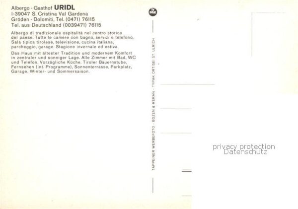 Groeden Tirol Albergo Gasthof Uridl – Bild 2
