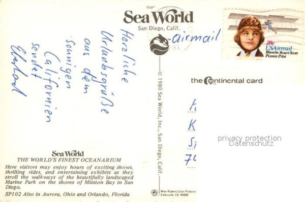 San Diego California Sea World Oceanarium Fliegeraufnahme – Bild 2
