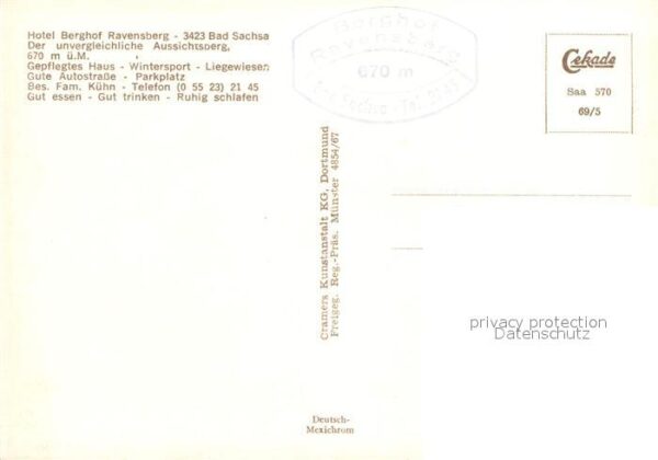 Bad Sachsa Harz Berghof Ravensbeg Fliegeraufnahme – Bild 2