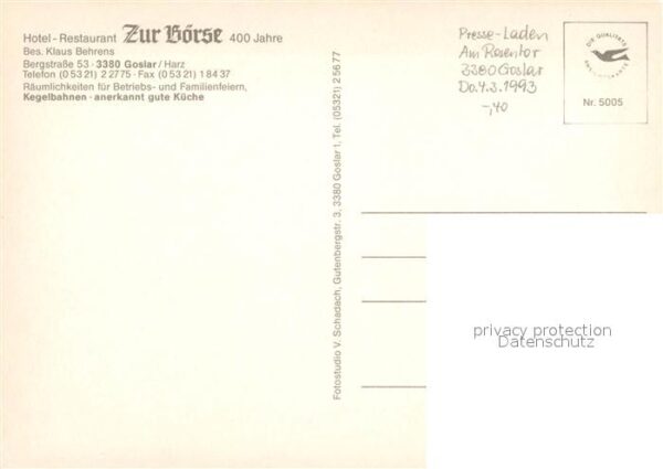 Goslar Hotel Restaurant Zur Börse – Bild 2