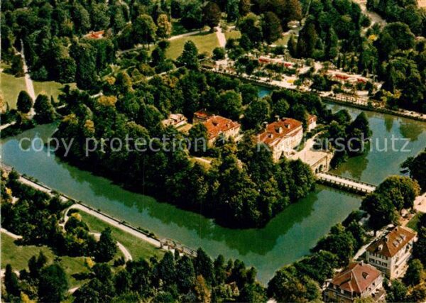 Bad Pyrmont Kurpark Schlossinsel Fliegeraufnahme
